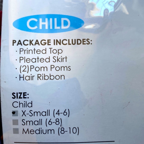 HIGH SCHOOL CHEERLEADER 5PC CHILD COSTUME SIZE EXTRA SMALL (4-6) 🌟EUC🌟 - Picture 9 of 16